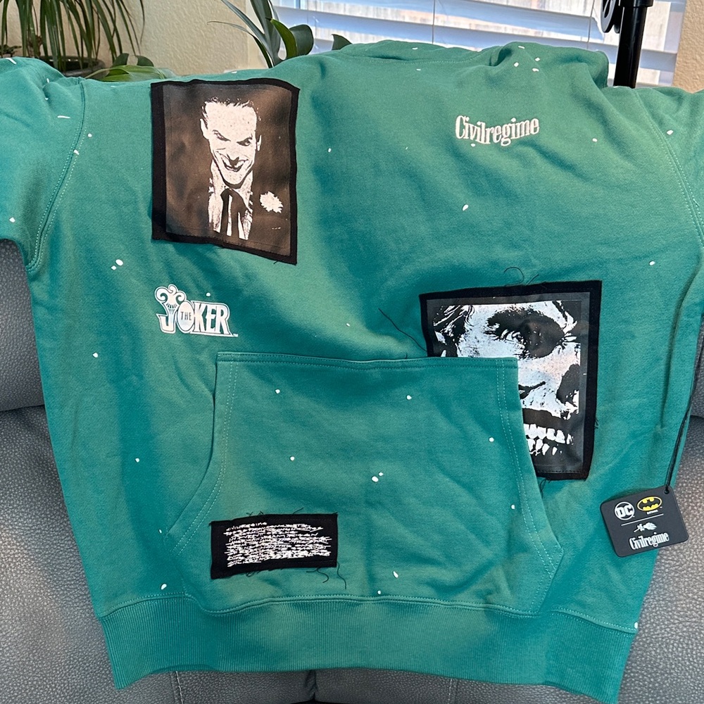 Civil Regime x DC Comics Joker Gotham green hoodie